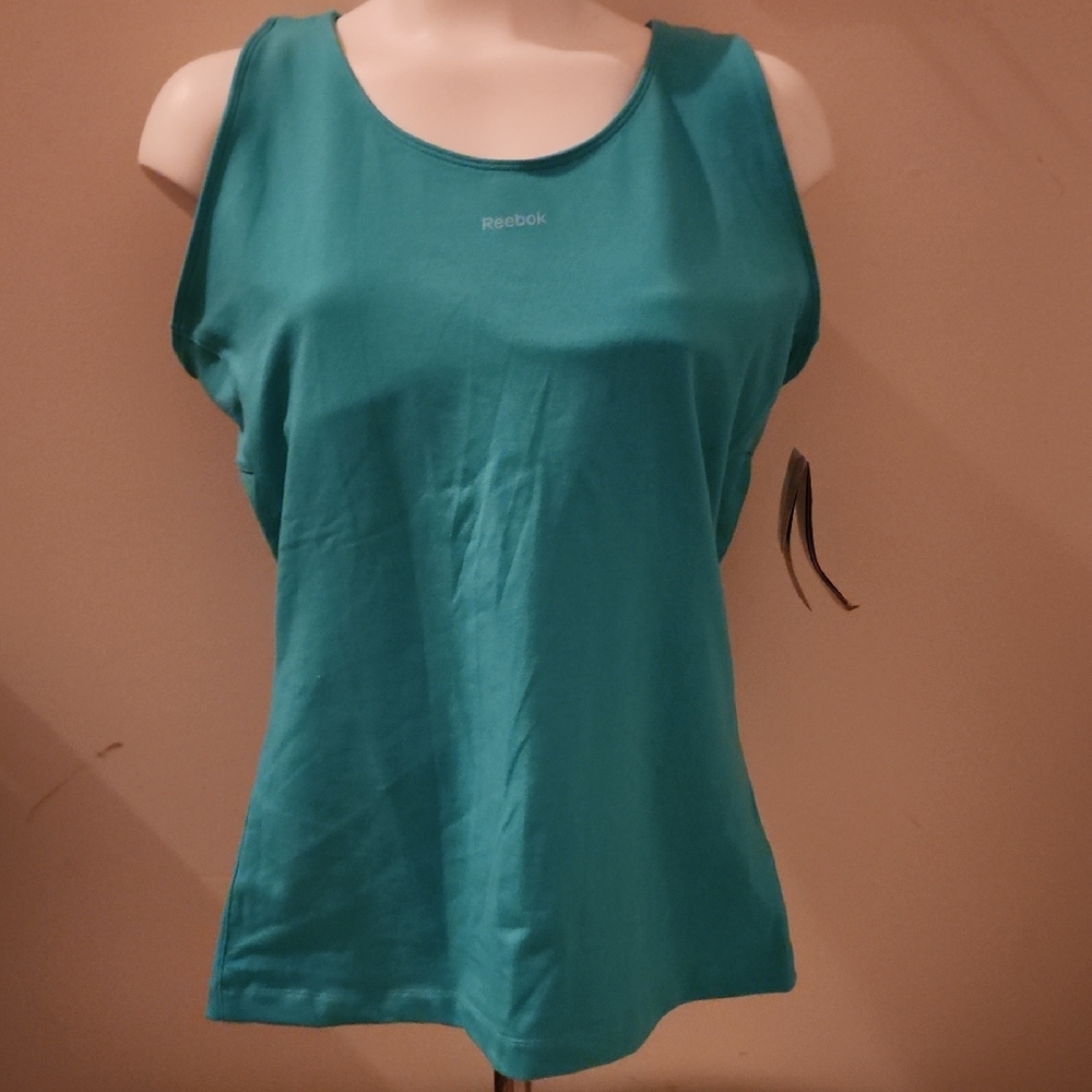 Reebok Blue Fitted Sleeveless Tank Top